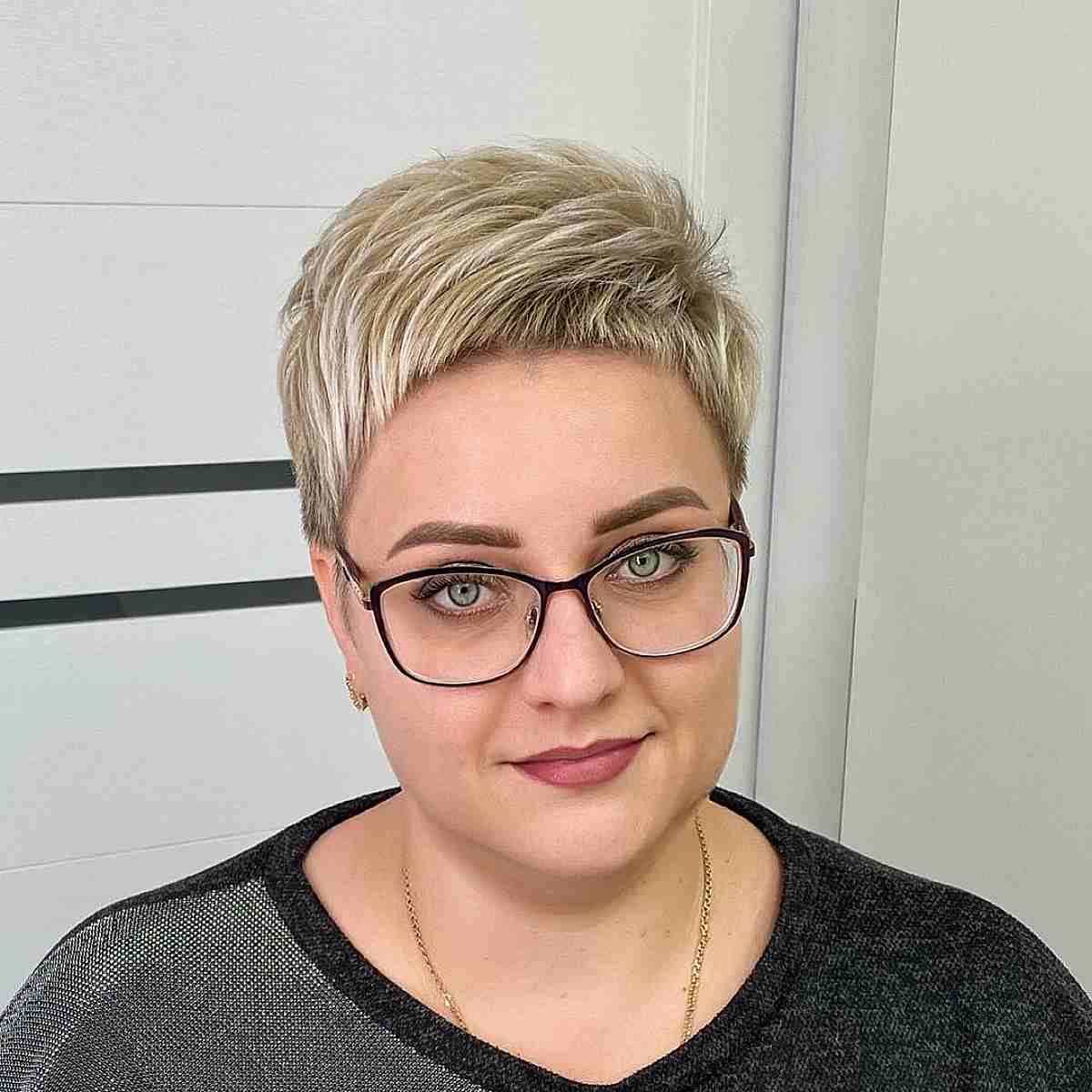 Very Short Side-Swept Pixie Crop Style with Choppy Layers