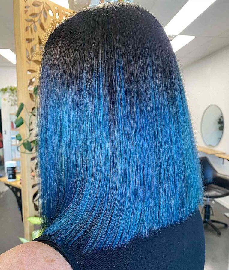 34 Jaw Dropping Blue Balayage Hair Color Ideas