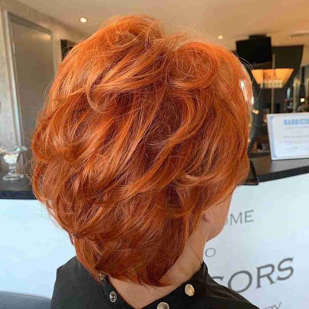 Vibrant Copper Hair with Short Layers