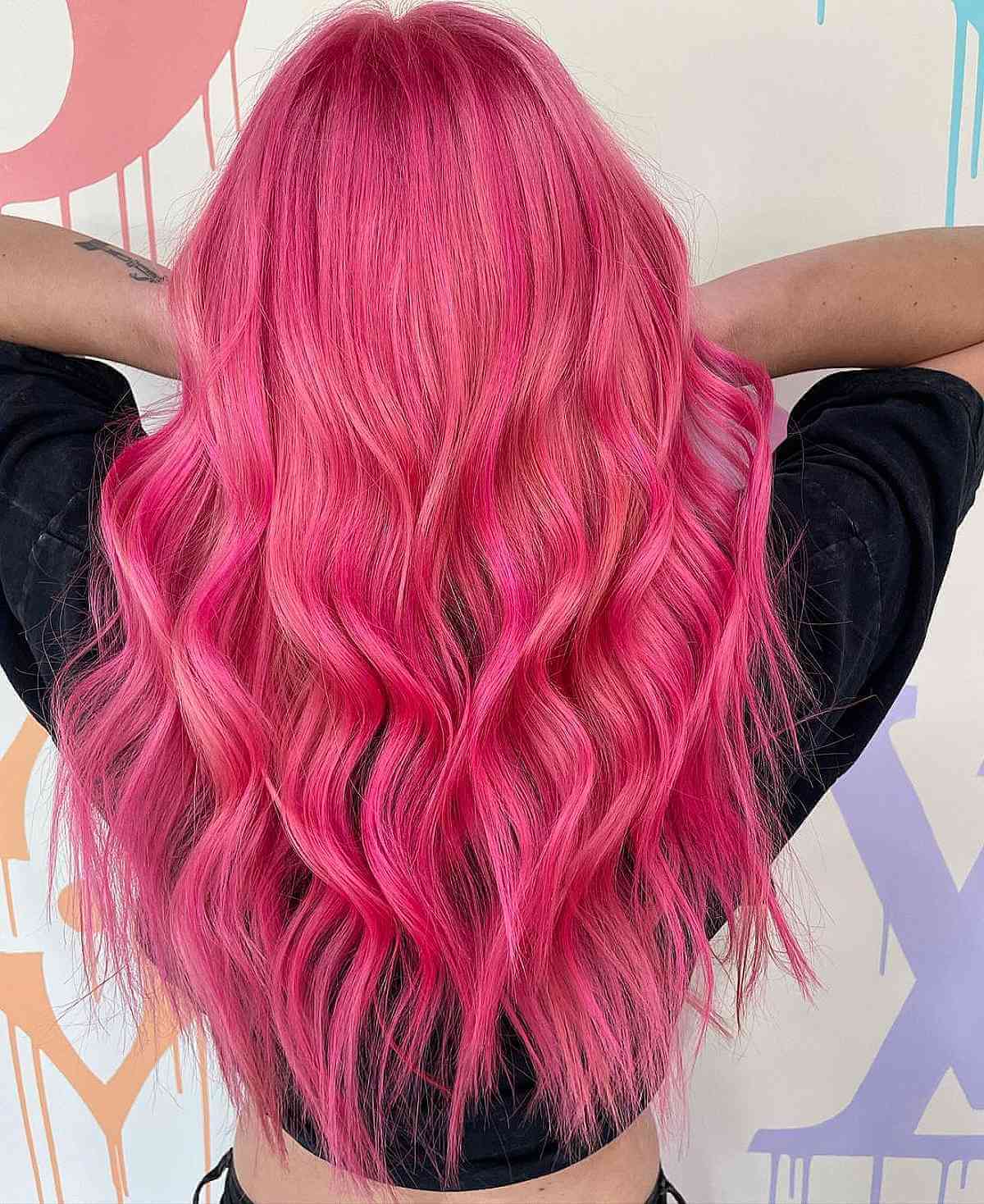 Vibrant Long Pink Hair