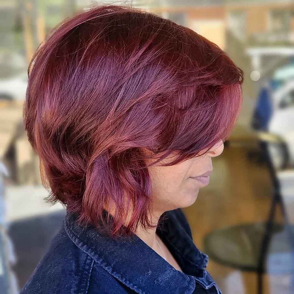 Vibrant Plum Red Fall Color for Ladies Over 40