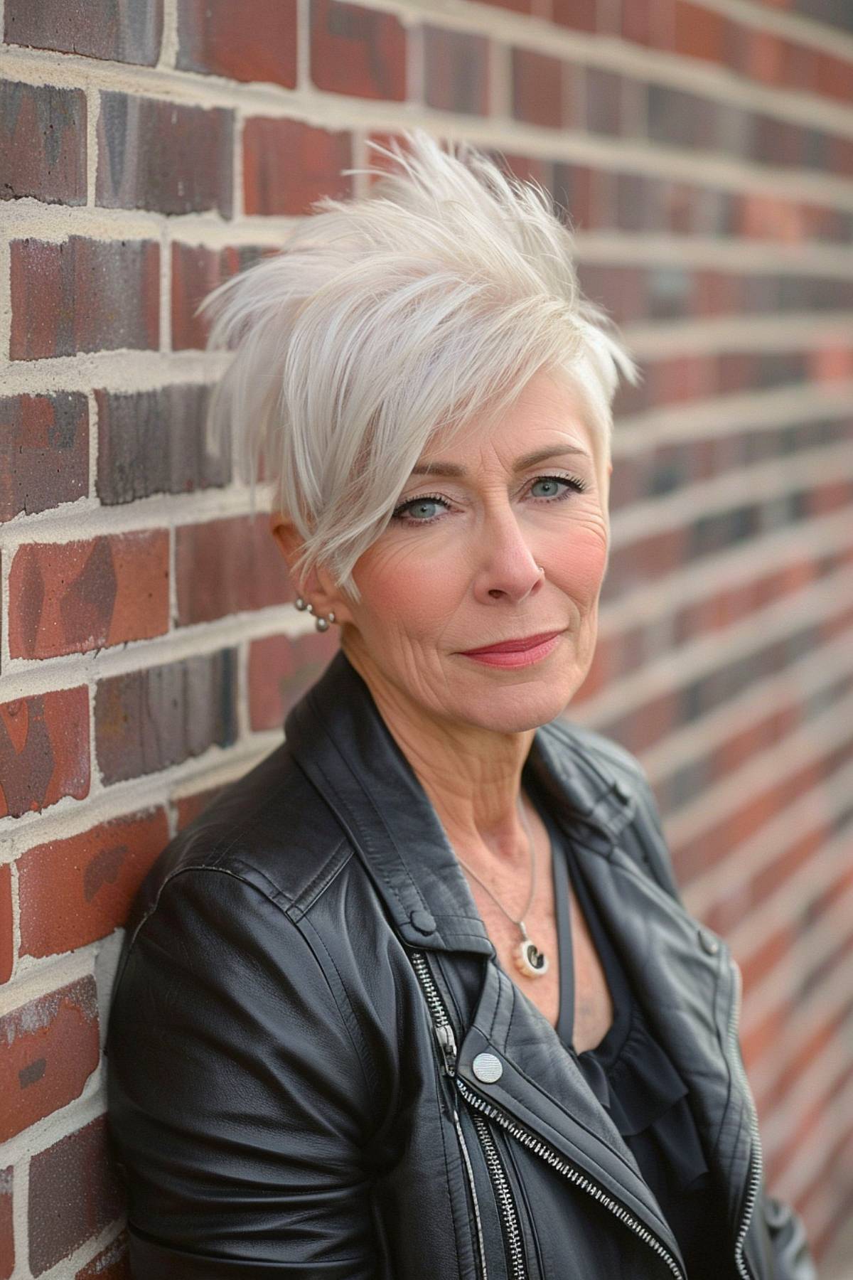 Feathered pixie cut with textured fringe