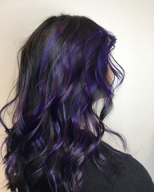Violet Hair Highlights