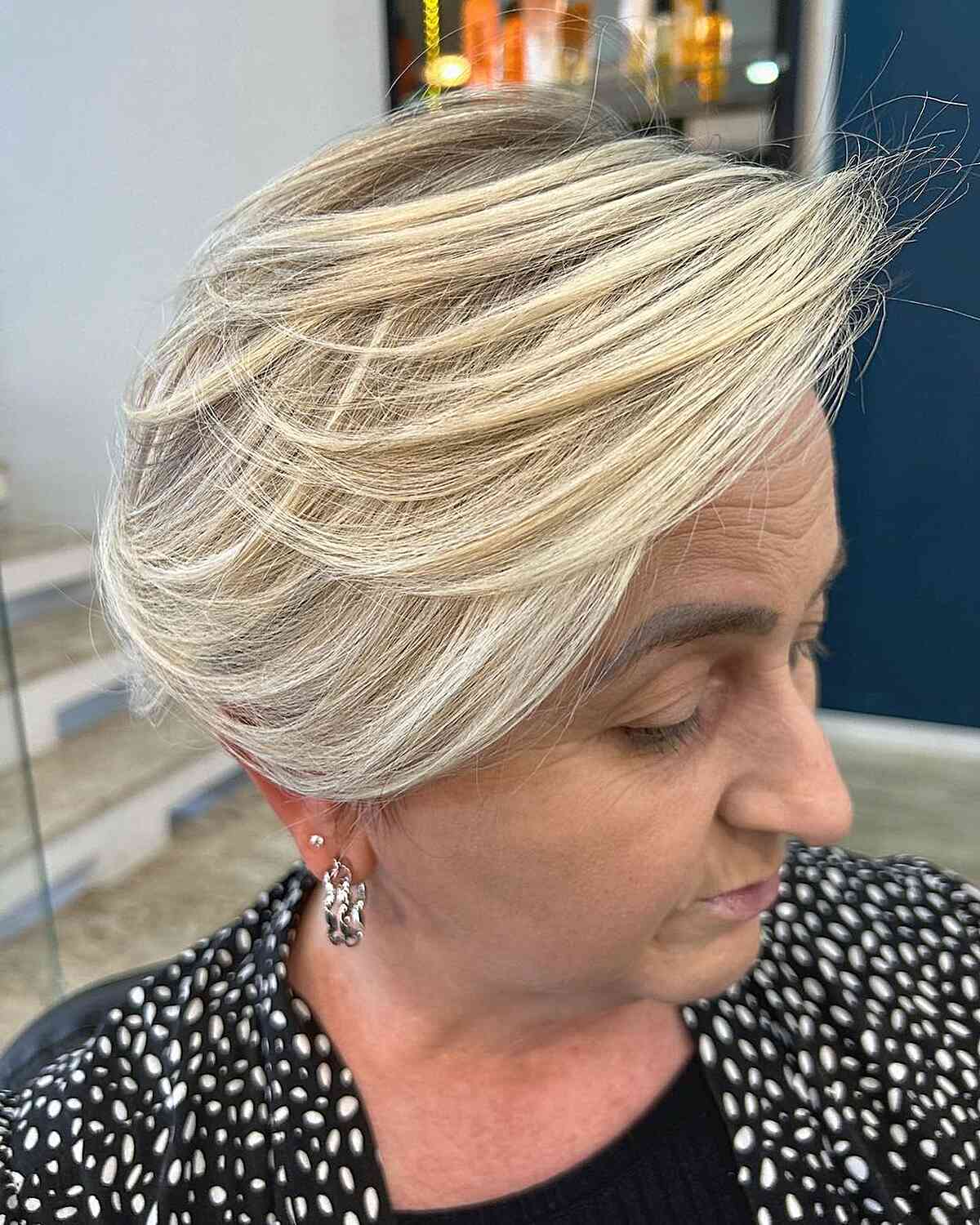 Visible Feathery Layers for older women