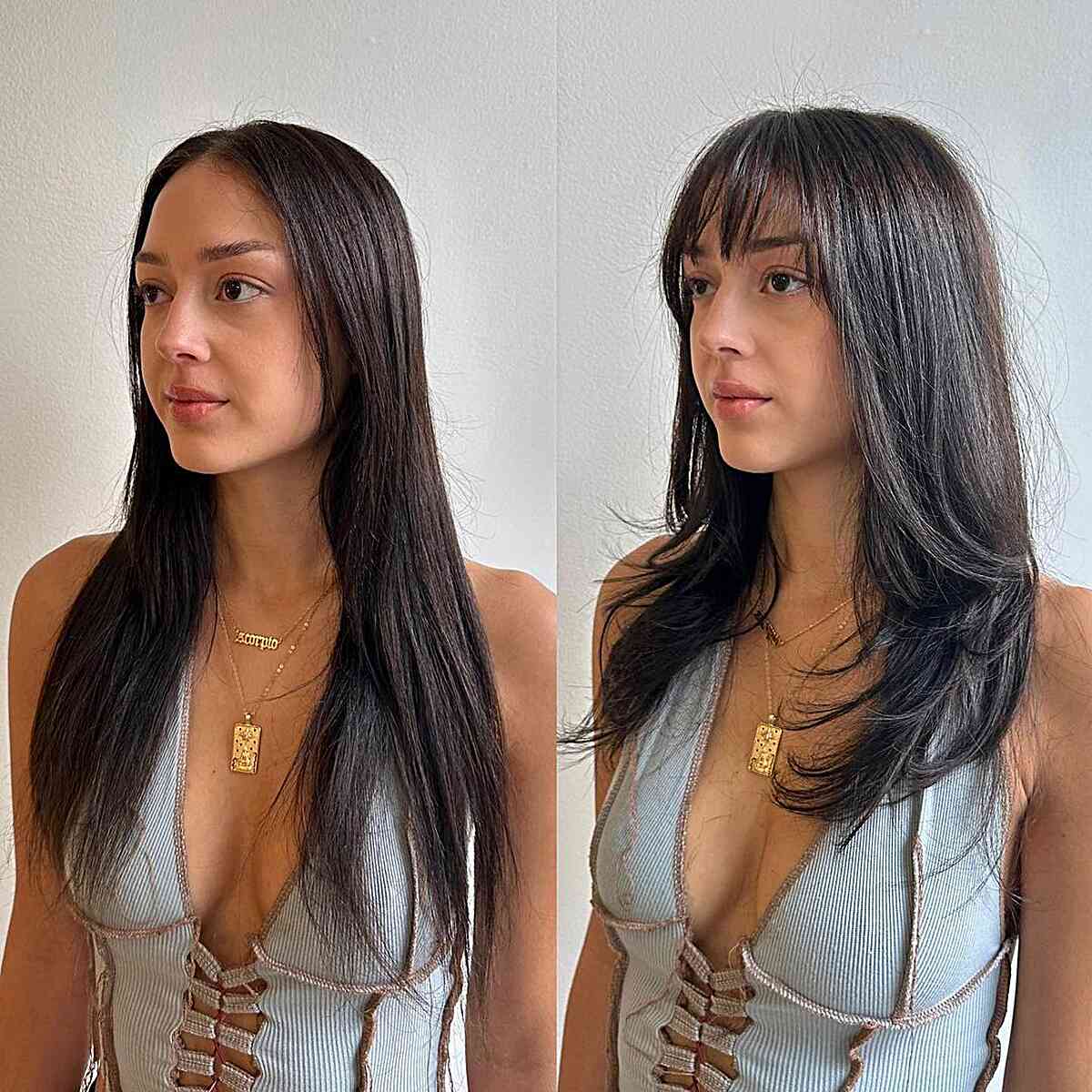 Visible Layers and See-Through Fringe for ladies with long hair