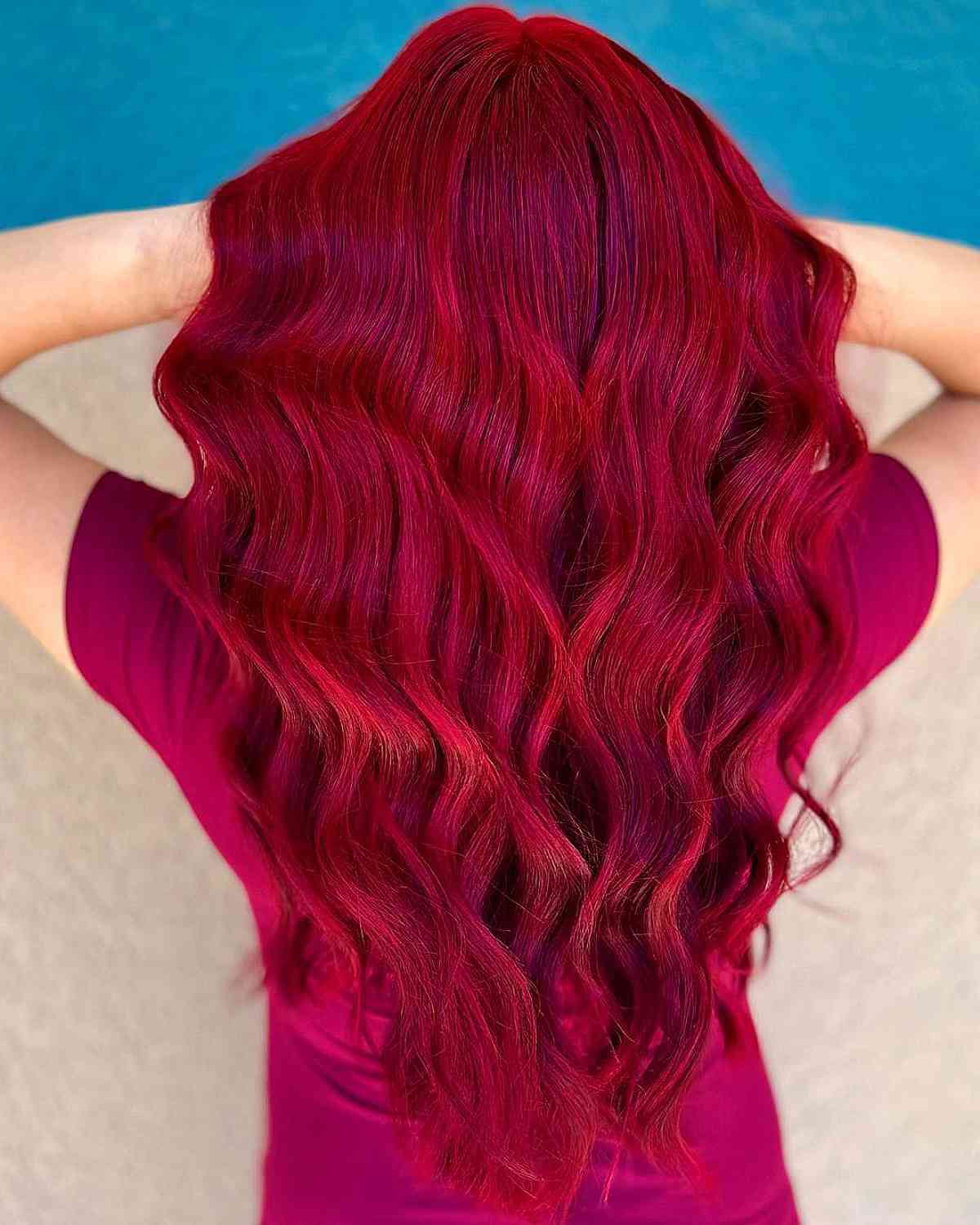 Vivid Dark Ruby Red Hair