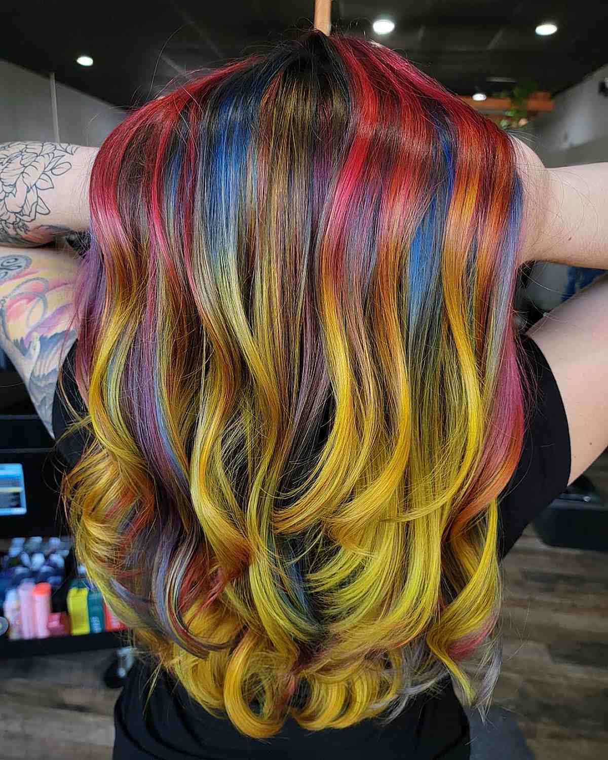 Bright Rainbow for Shoulder-Length Hair