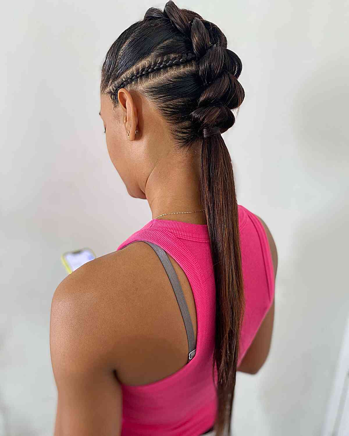 Long-Length Volleyball Pony Hairstyle with Braids Different Hairstyles