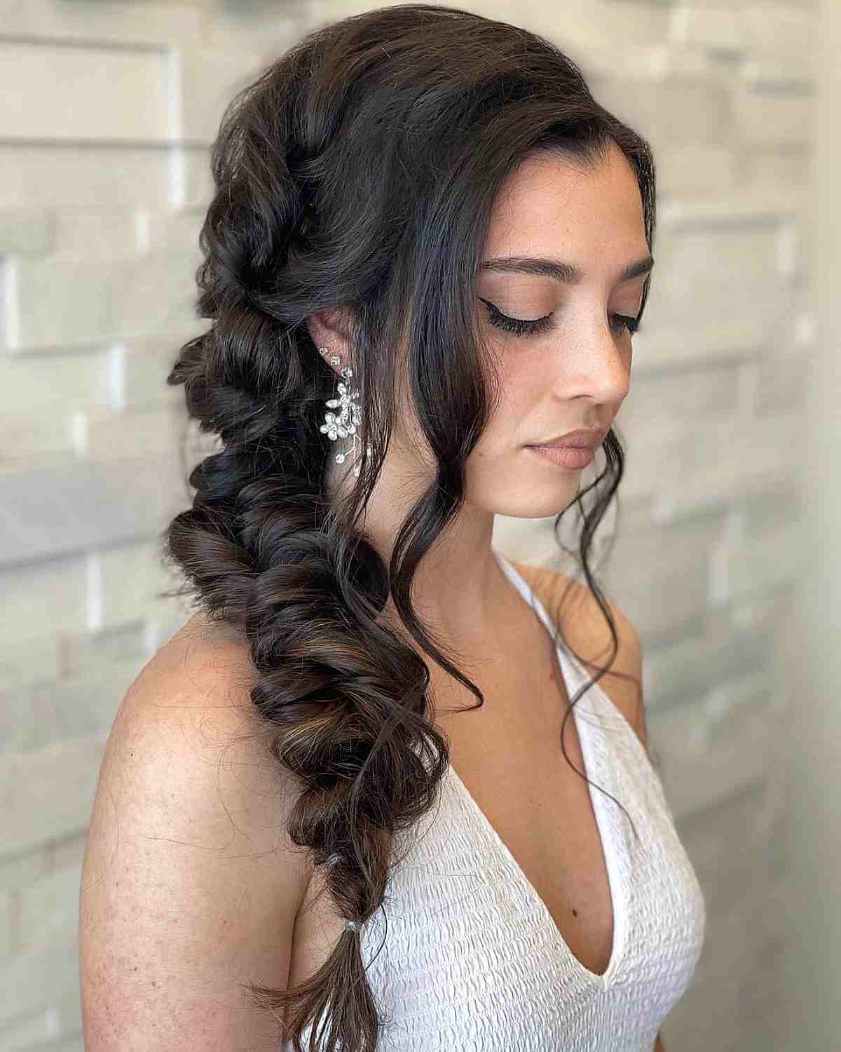 Voluminous Fishtail Braid for Long Hair and Weddings