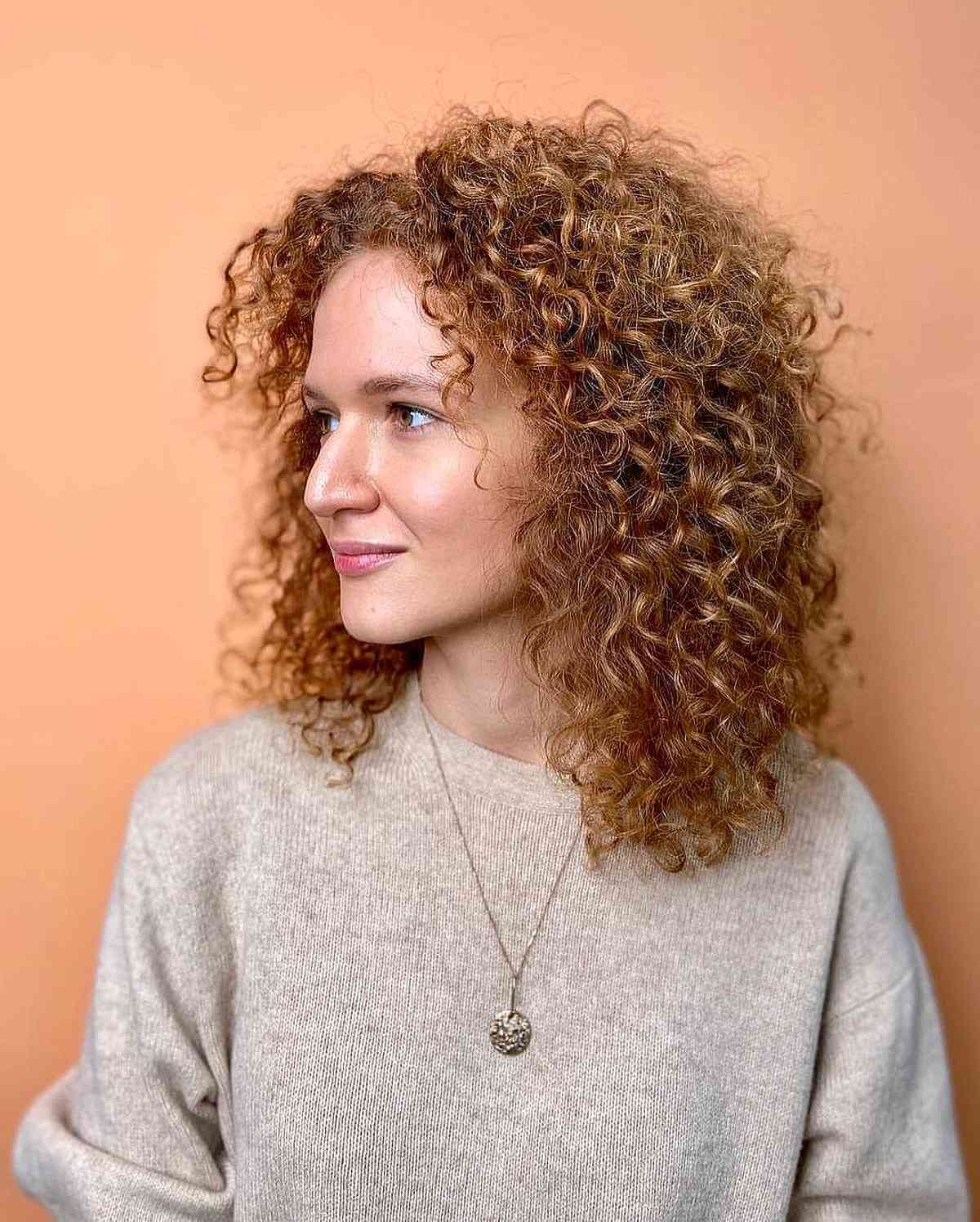 Warm Golden Blonde for Curly Hair