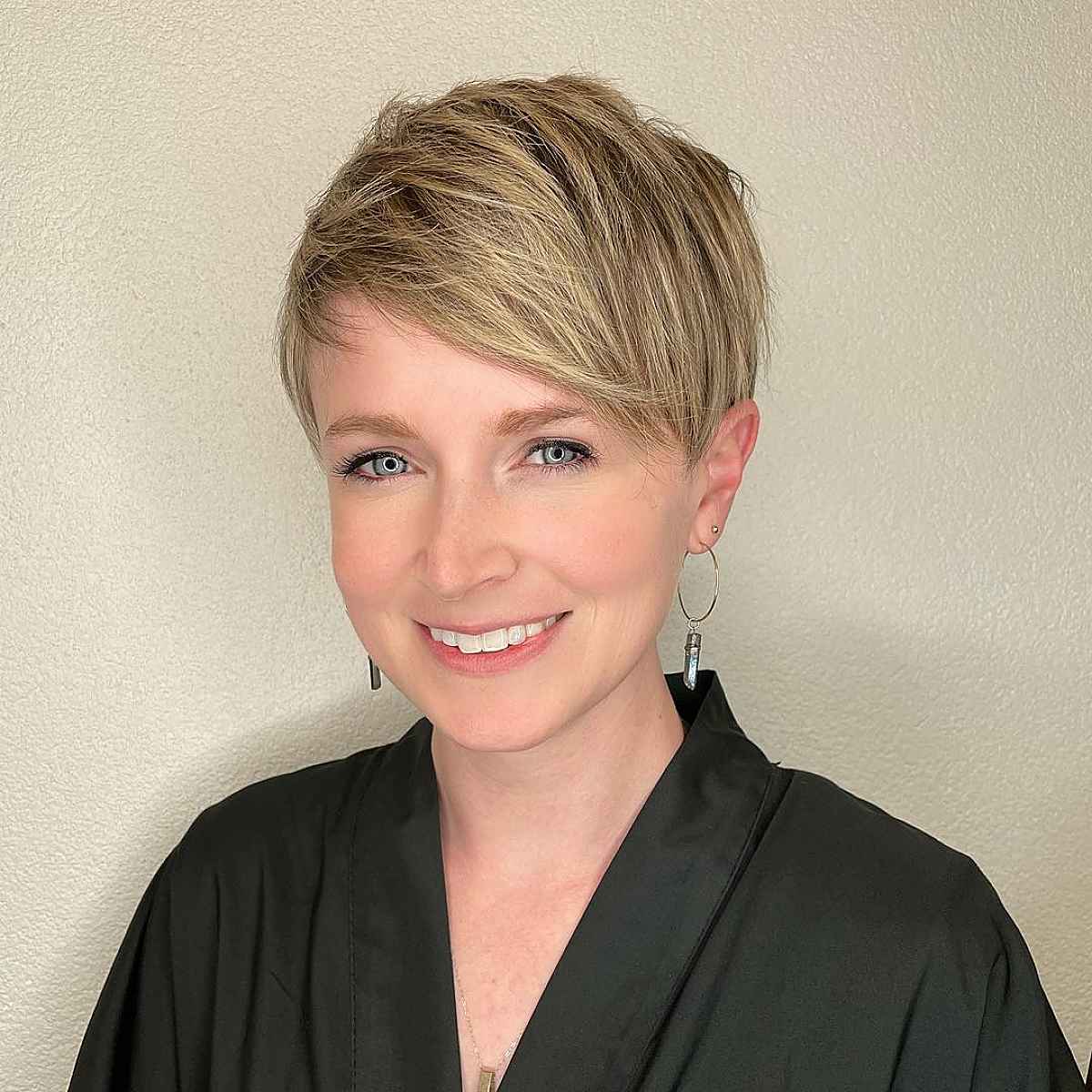 Wash-and-Go Pixie with Side Bangs