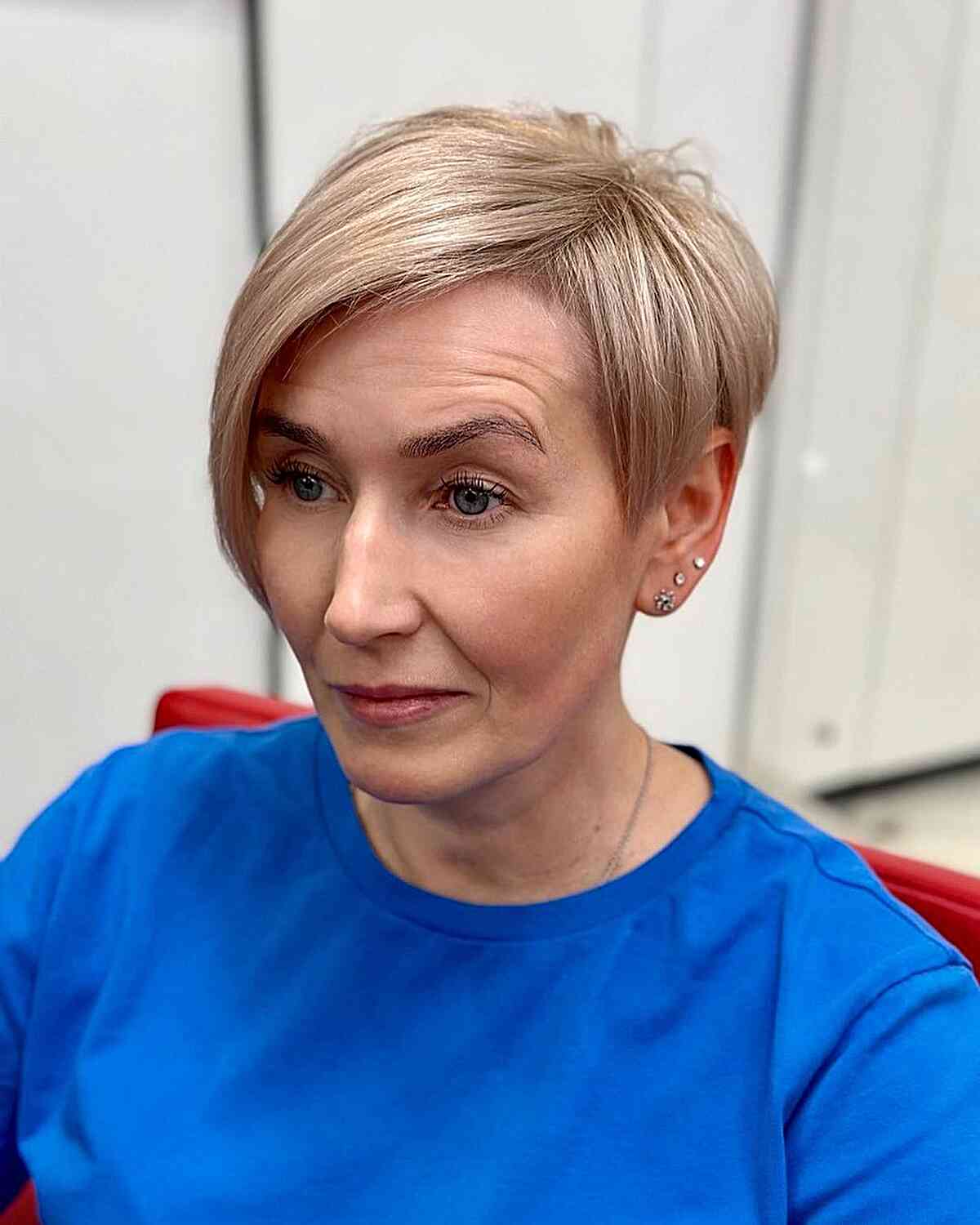 Wash and Wear Asymmetrical Pixie for Ladies Aged 50