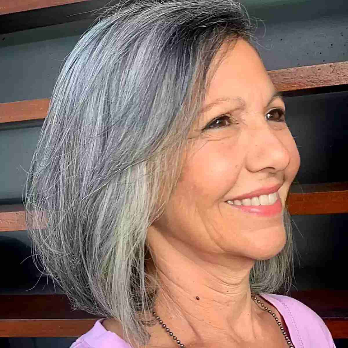 Wash-and-Wear Low-Maintenance Silver Hair for 50-Year-Olds