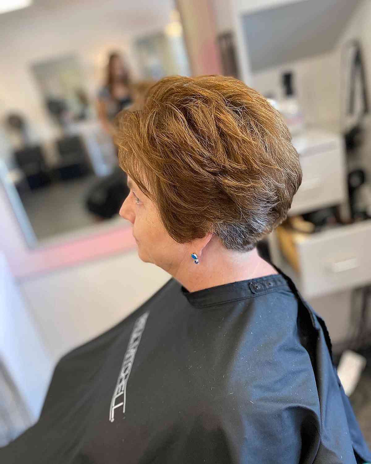 Wash-and-Wear Round Wedge Haircut for Ladies in Their 70s