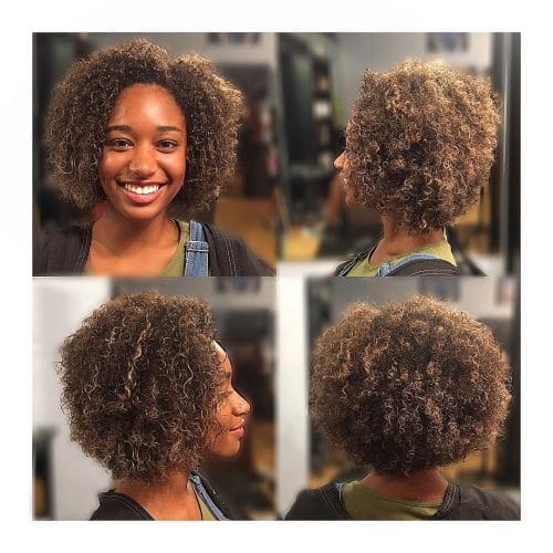 A curly bob african american hairstyle
