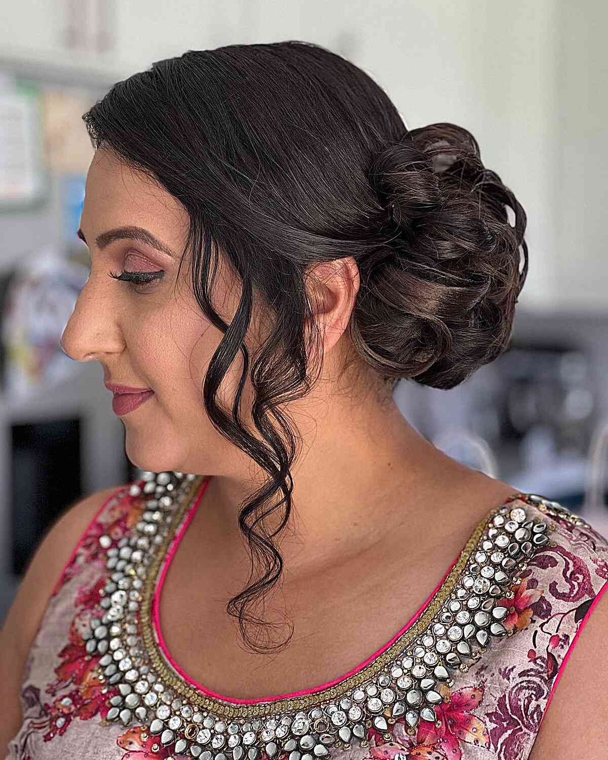 Waves and Side Updo for Mother of the Groom