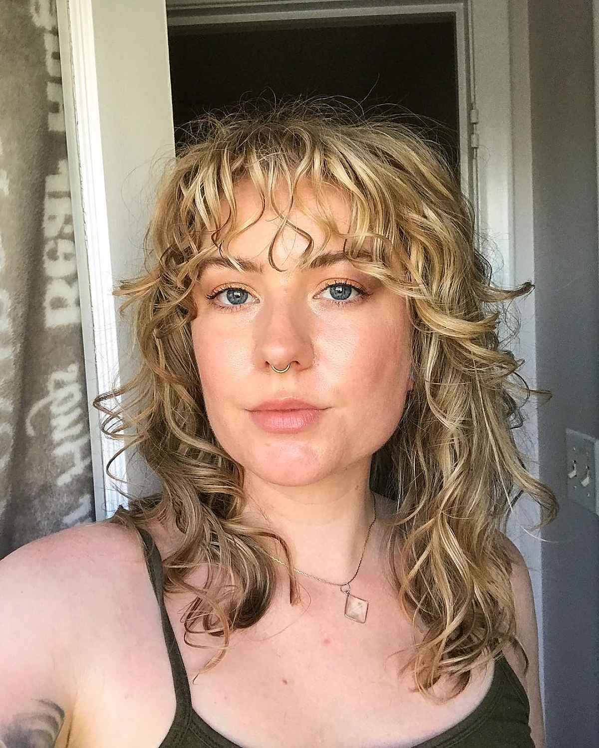 Wavy Bangs for Small Foreheads