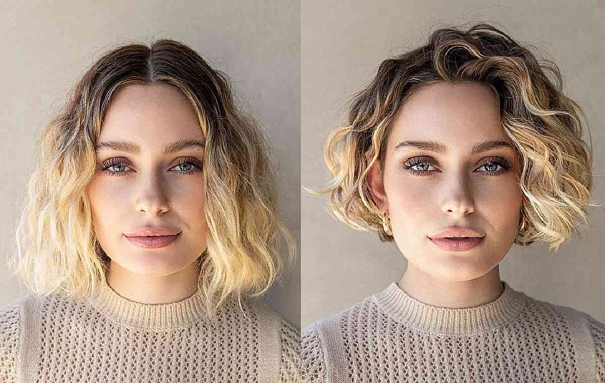 Wavy Bobbed Hair for Round Faces