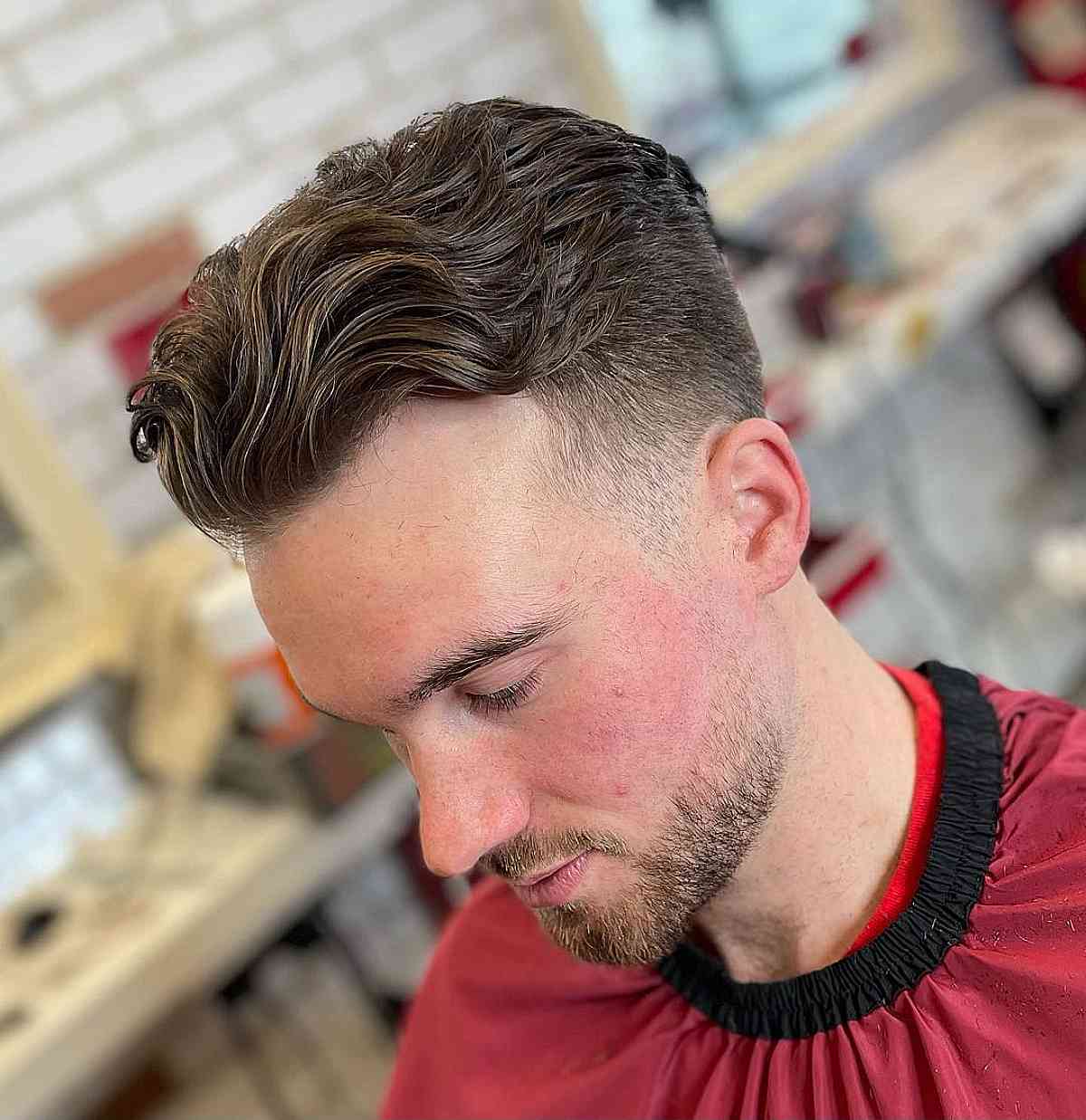 Awesome Wavy Hair with Short Fade for Men