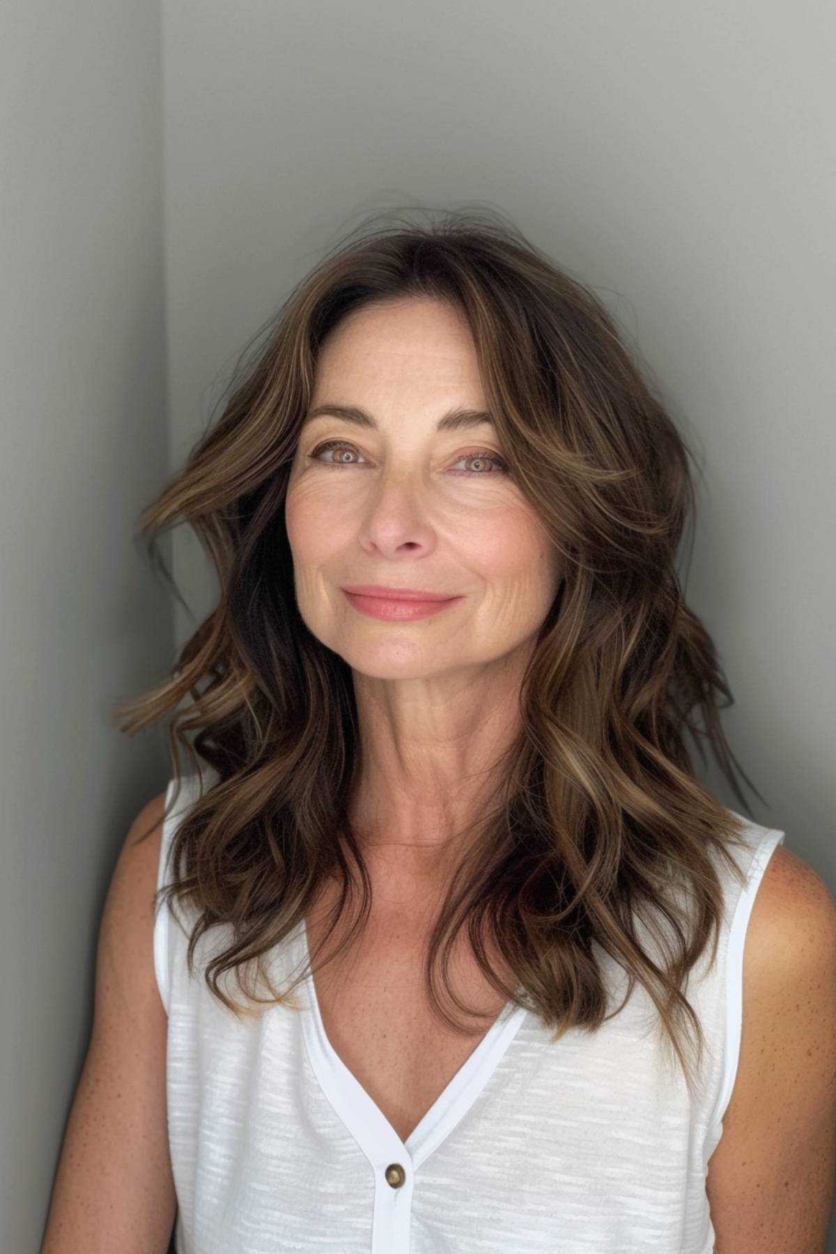 wavy hair for women over 50 with thin hair