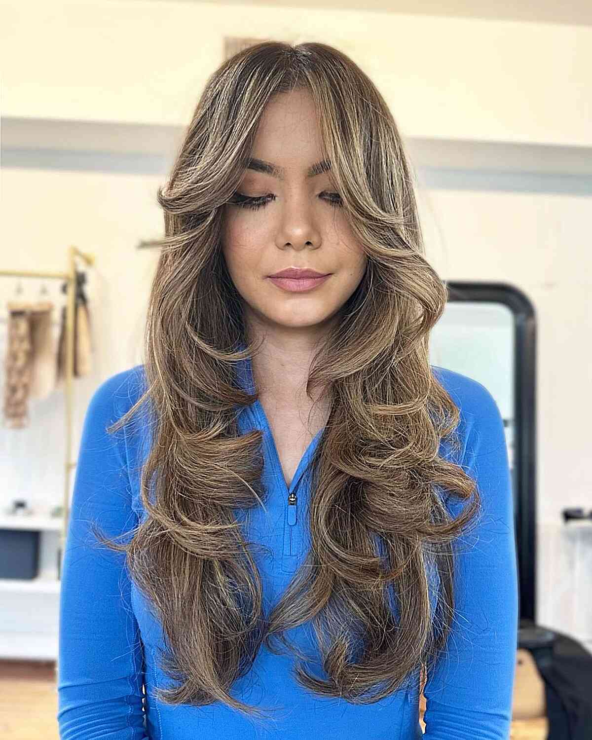 Wavy Long Haircut with Butterfly Layers