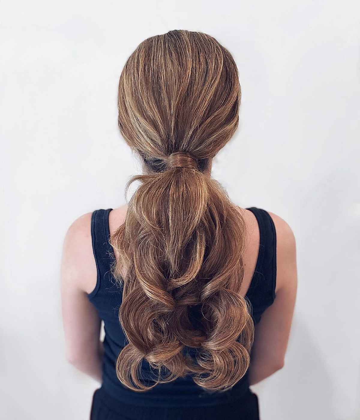 Wavy Prom Ponytail for Thick Hair