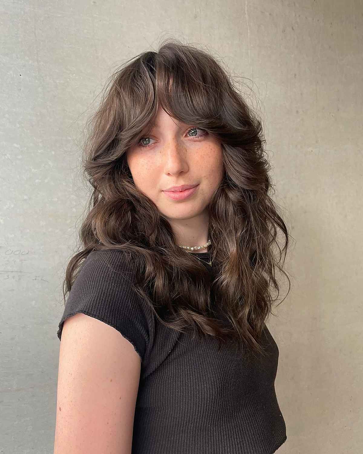Wavy Shag with Feathered Bangs