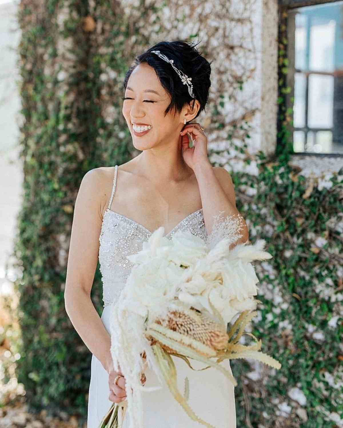 Wedding-Inspired Extra Short Crop with Sideburns