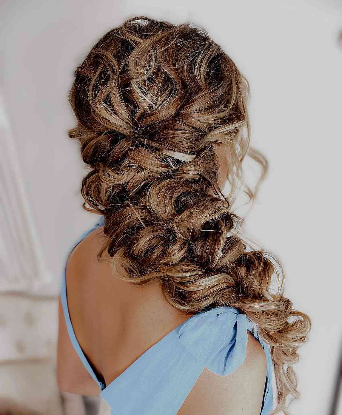 Wedding Side Ponytail for Long Hair 