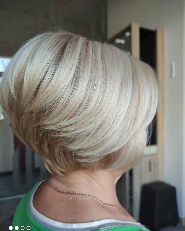 A wedge bob perfect for thick hair