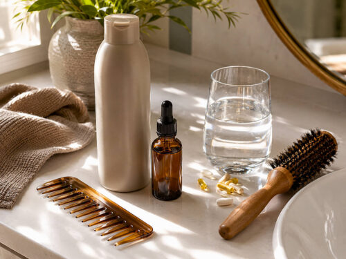 Weekly hair-thickening routine