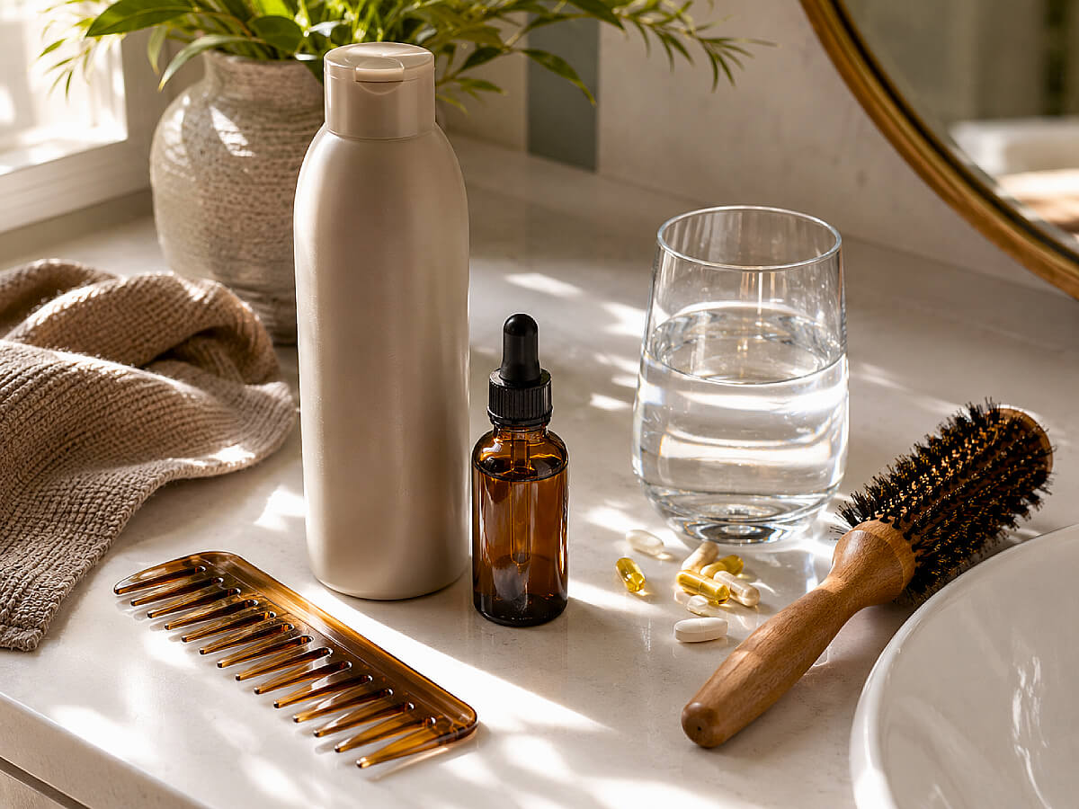Weekly hair-thickening routine