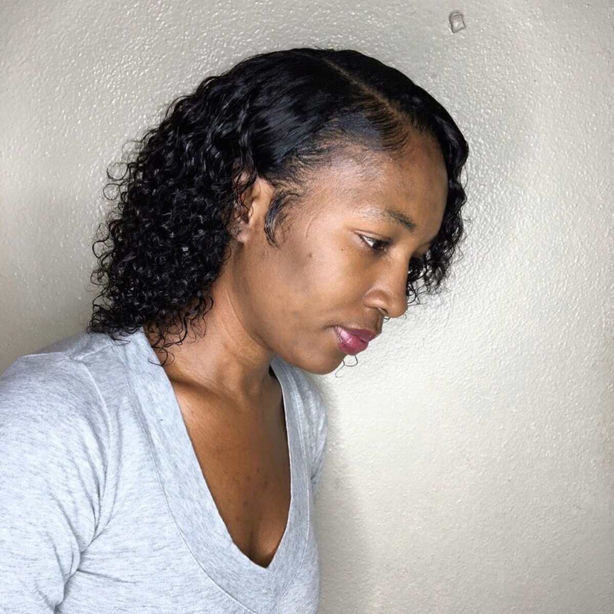 wet and wavy sew in bob
