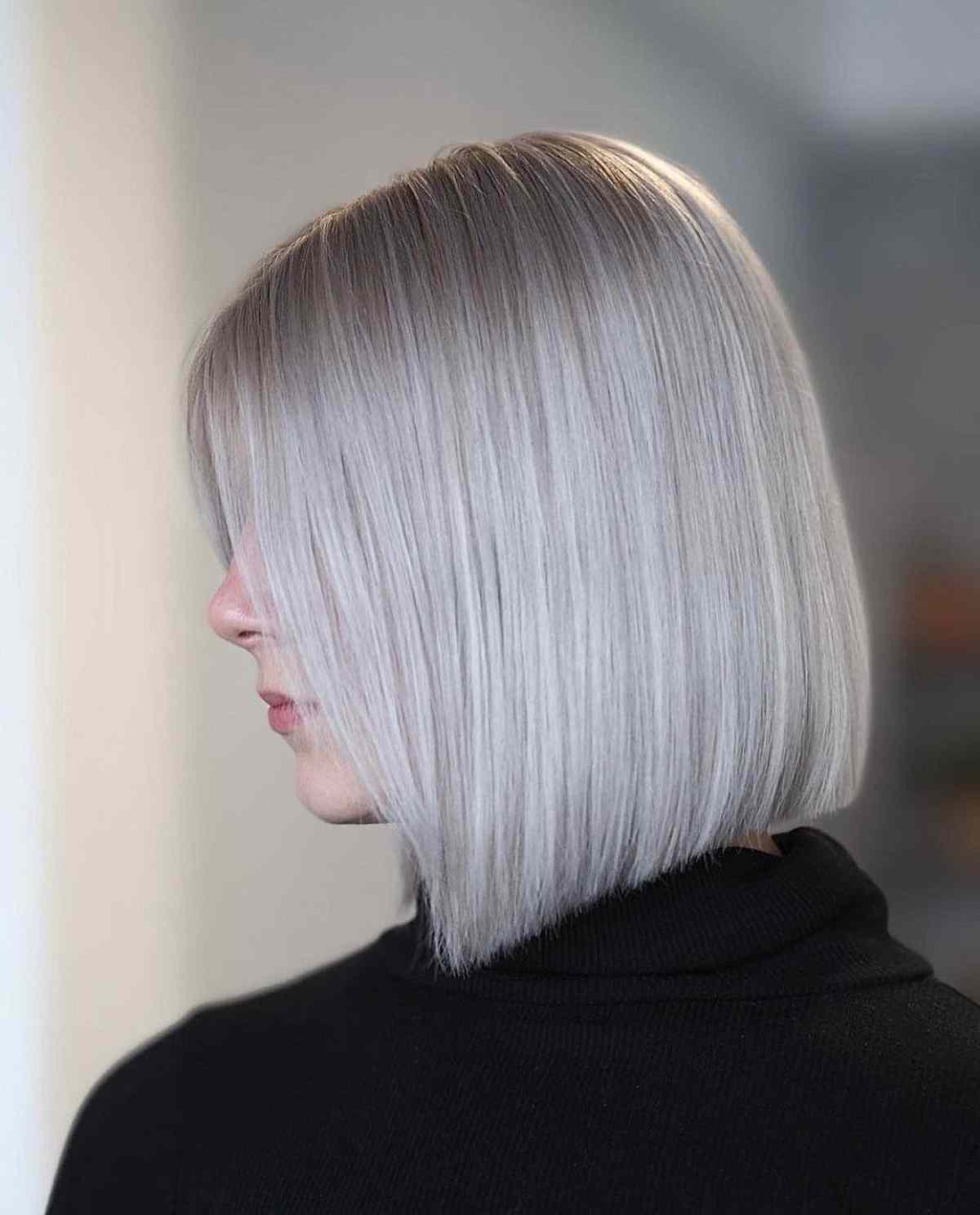 White Blonde with Shadow Roots