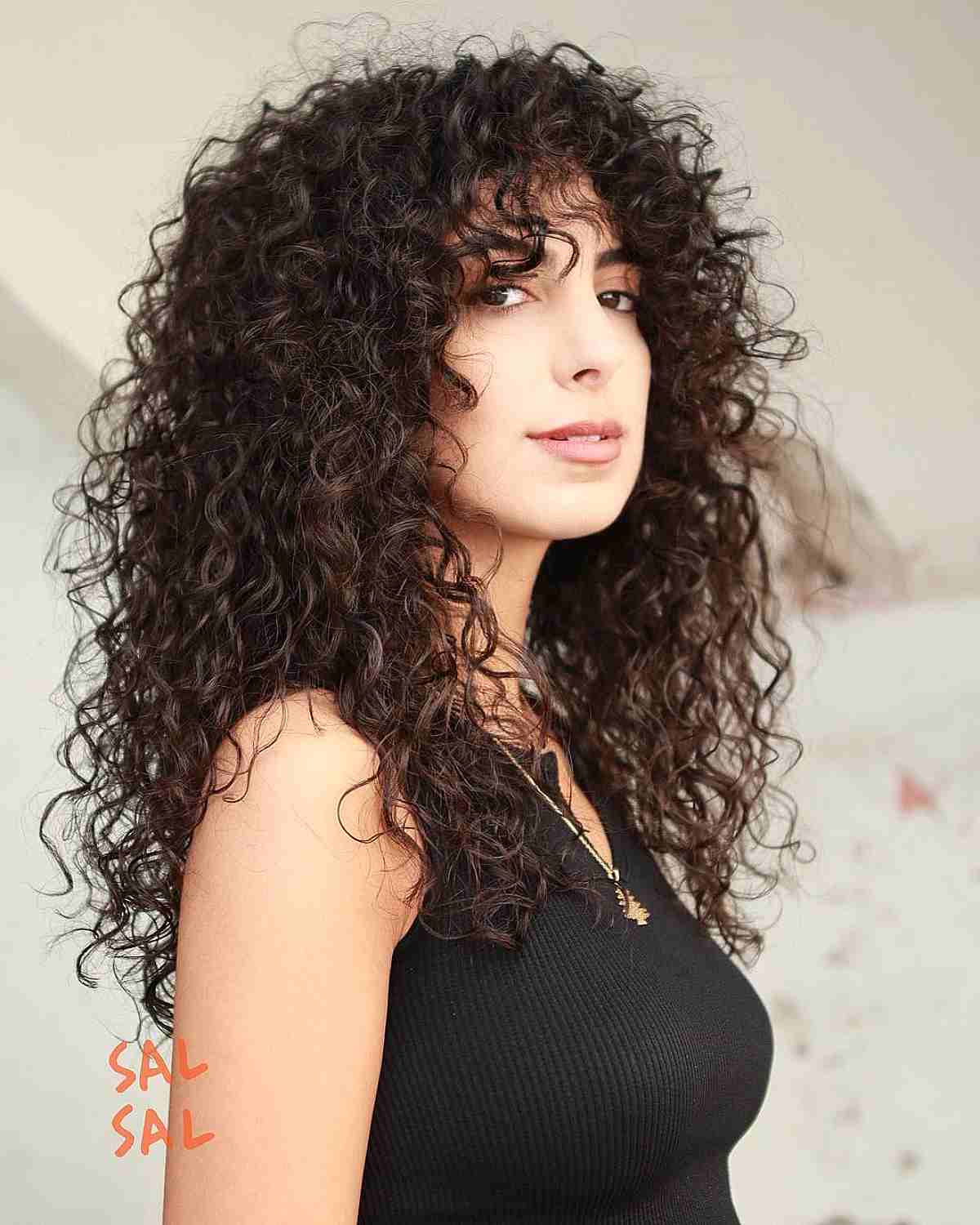 Wild Long Curls with Fringe
