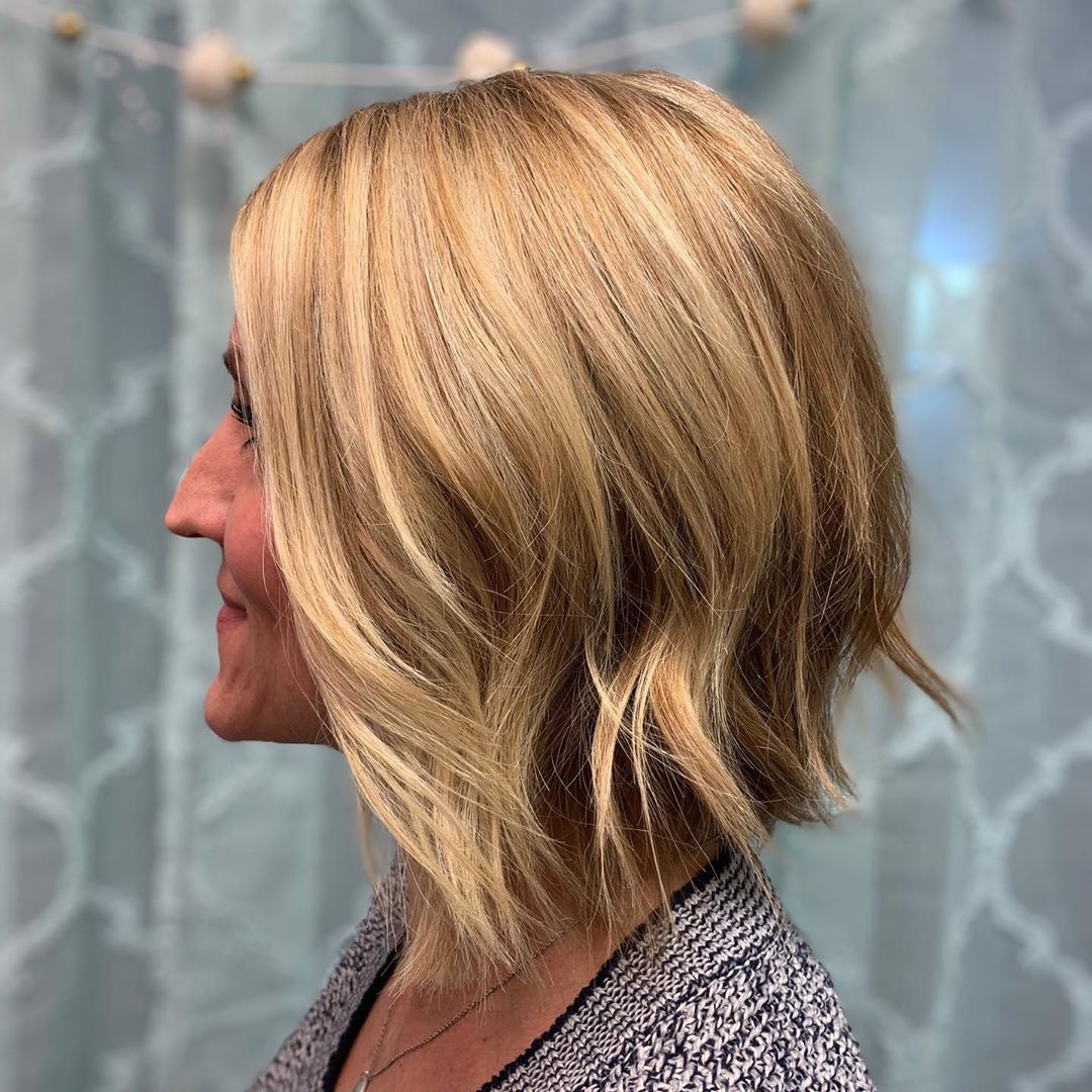 wispy bob for ladies over 50 with thin hair