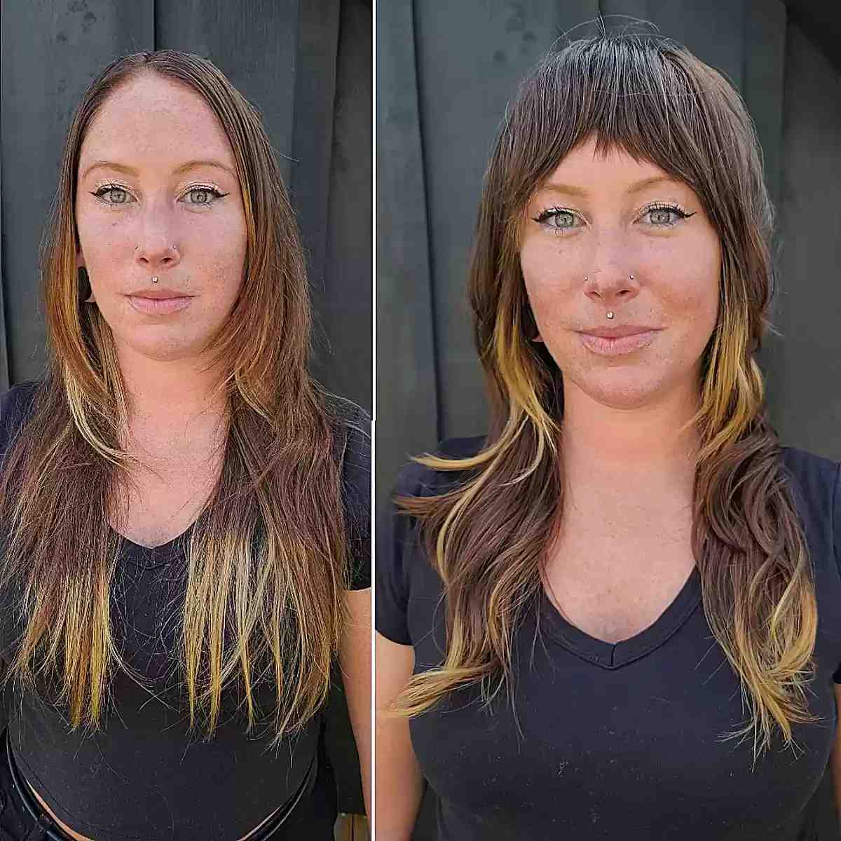 Wispy Shag with Bangs. Layers, and Highlights