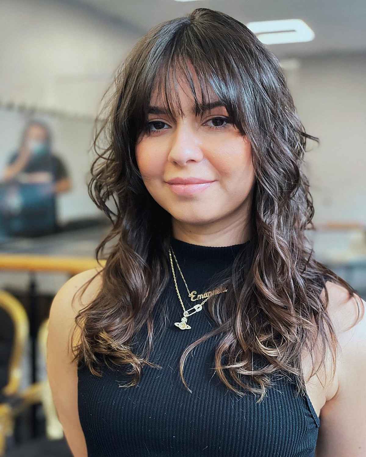 Wolf Cut with Wispy Fringe and Messy Waves