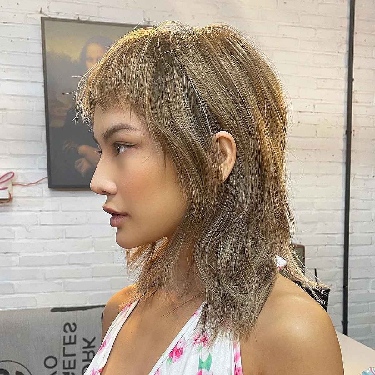 Wolf Shag with Micro Bangs for Straight Hair