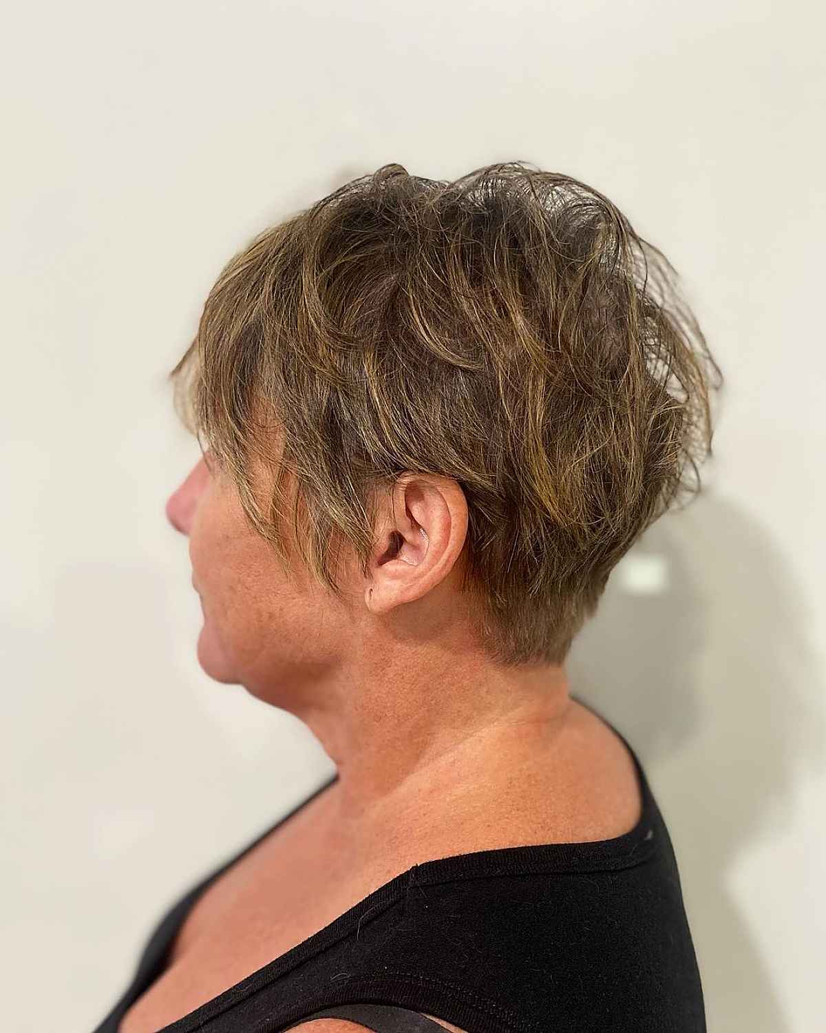 Younger-Looking Pixie Cut for Older Women with Thin Hair