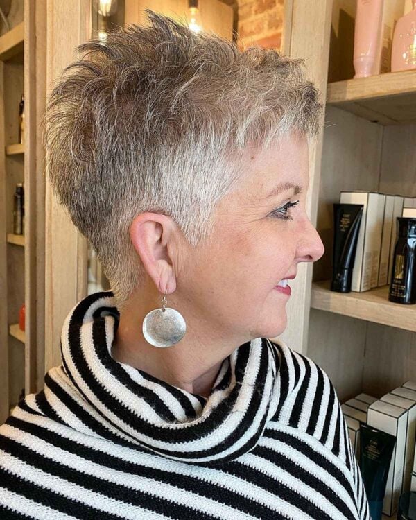 26 Short Spiky Haircuts for Women Over 60 with Sass