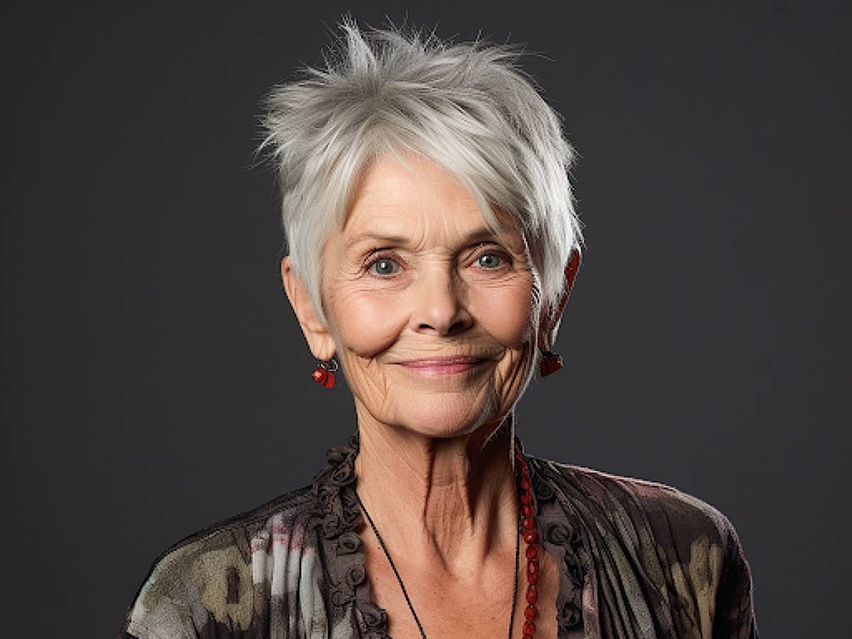 Choppy pixie cuts for women over 60